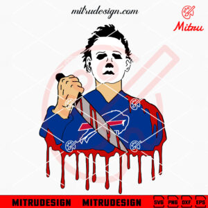 Michael Myers Buffalo Bills SVG, Bills Football Halloween SVG, PNG, Downloads