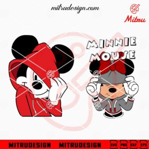 Mickey And Minnie With Hoodie SVG, Cool Mickey Mouse SVG, Digital Download