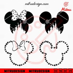 Mickey And Minnine Mouse Head SVG, Disney SVG, PNG, DXF, EPS, Cut Files