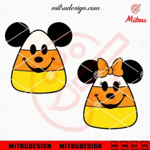 Mickey Minnie Candy Corn SVG, Disney Halloween Candy SVG, PNG, DXF, EPS