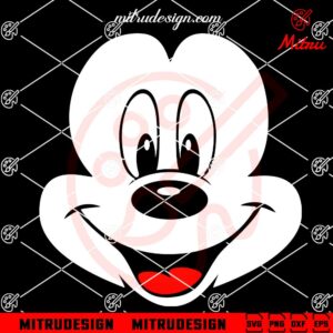 Mickey Mouse Face SVG, PNG, DXF, EPS, For Shirts