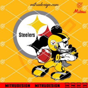 Mickey Pittsburgh Steelers Football SVG, PNG, DXF, EPS, Cricut