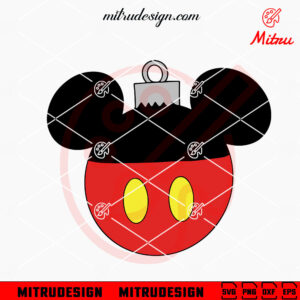 Mickey Mouse Christmas Ornament SVG, PNG, DXF, EPS, Cut Files Cricut