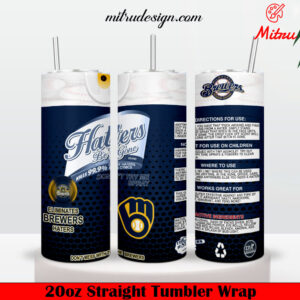 Milwaukee Brewers Haters Be Gone 20oz Skinny Tumbler Wrap PNG, Design