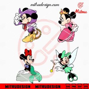 Minnie Mouse Inspired SVG, Cute Girl SVG, PNG, DXF, EPS, Digital Download