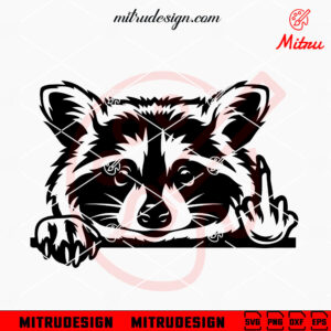 Raccoon Middle Finger SVG, Funny Raccoon SVG, PNG, DXF, EPS, Cricut