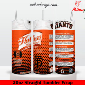 San Francisco Giants Be Gone 20oz Skinny Tumbler Wrap PNG