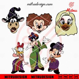 Sanderson Sisters Minnie Daisy Clarabelle SVG, Funny Hocus Pocus Disney SVG