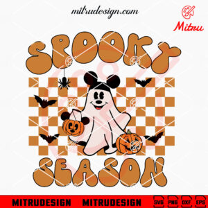 Mickey Ghost Spooky Season SVG, Disney Mouse Halloween SVG, For Shirt