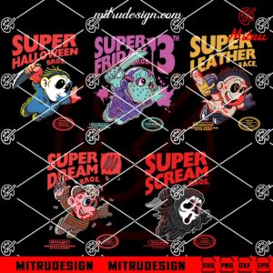 Super Mario Bros Horror SVG, Funny Mario Halloween SVG, PNG, DXF, EPS