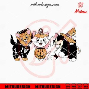 The Aristocats Halloween SVG, Spooky Kitten SVG, PNG, DXF, EPS, Clipart