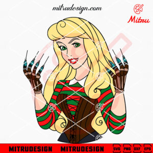 Aurora Princess Freddy Krueger SVG, Briar Rose Halloween SVG, Digital Download