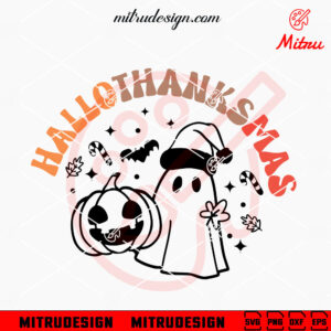 Ghost Hallothanksmas SVG, Halloween, Thanksgiving, Christmas SVG, Cut Files