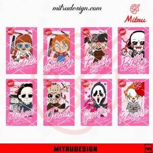 Baby Horror Movie Barbie Bundle PNG, Cute Pink Halloween PNG, Files