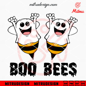 Boo Bees SVG, Bee Ghost SVG, Happy Halloween SVG, PNG, DXF, EPS, Files