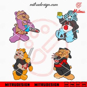 Care Bears Horror Characters SVG, Halloween Bears Cartoon SVG, Instant Download