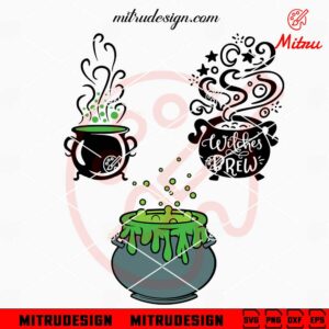 Cauldron Hocus Pocus Bundle SVG, Witchcraft SVG, PNG, DXF, EPS, Cutting Files