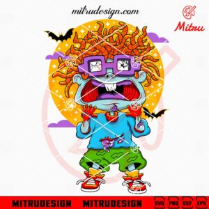 Chuckie Finster Rugrats Zombie SVG, Funny Rugrats Halloween SVG, PNG, DXF, EPS