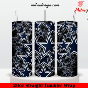 Dallas Cowboys Stickers 20oz Skinny Tumbler Wrap PNG, Designs