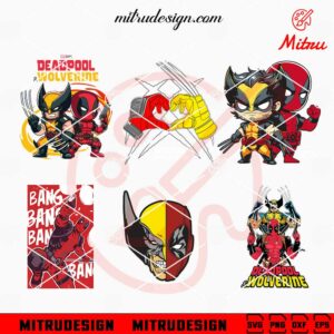 Deadpool And Wolverine Bundle SVG, Best Friends Marvel SVG, PNG, DXF, EPS, Cricut