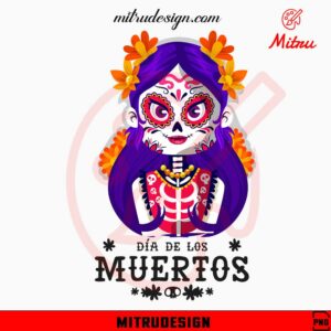 Dia De Los Muertos PNG, Sugar Skull Girl PNG, Clipart File