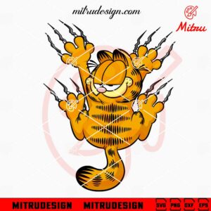 Garfield Cat Scratch SVG, Funny Garfield SVG, PNG, DXF, EPS, Files