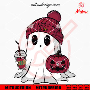 Arizona Cardinals Ghost Beanie Hat SVG, Cardinals Football Halloween SVG, PNG, Files