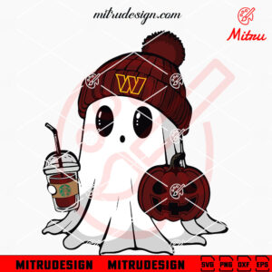 Washington Commanders Ghost Beanie Hat SVG, Commanders Football Halloween SVG