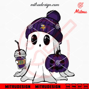 Minnesota Vikings Ghost Beanie Hat SVG, Vikings Football Halloween SVG, Downloads