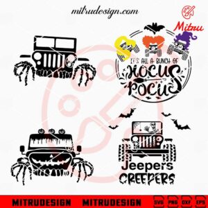 Halloween Jeep Bundle SVG, Jeepers Creepers SVG, PNG, DXF, EPS, Files