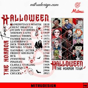 Halloween The Horror Tour PNG, The Eras Tour Horror Halloween PNG, For Shirts