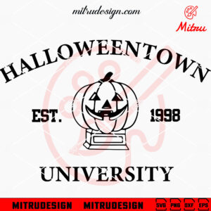 Halloweentown University 1998 SVG, Pumpkin SVG, Retro Halloween SVG