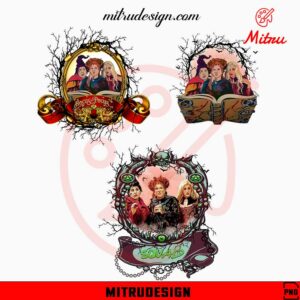 Hocus Pocus Mirror PNG, Spooky Witch Halloween PNG, Sublimation