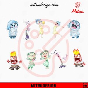 Inside Out Clipart Bundle PNG, Sadness, Joy, Anger, Fear, Disgust PNG