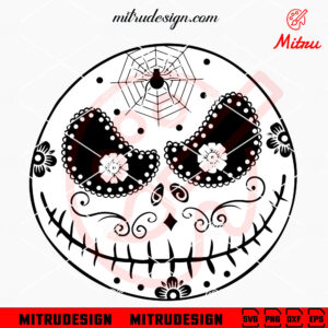 Jack Skellington Sugar Skull SVG, PNG, DXF, EPS, Digital Download