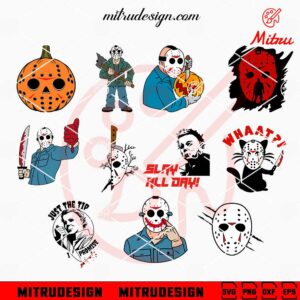 Jason Voorhees Bundle SVG, Friday The 13th SVG, Halloween Slasher SVG, PNG, DXF, EPS