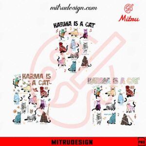 Karma Is A Cat Halloween Ghost Bundle PNG, Taylor Swift Eras Tour Halloween PNG