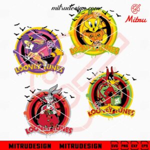 Looney Tunes Halloween Bundle SVG, Tweety Duck, Bugs Lola Bunny Halloween SVG