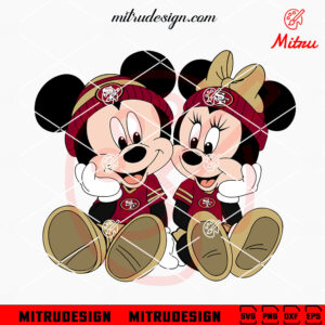 Mickey And Minnie San Francisco 49ers SVG, PNG, DXF, EPS, Cricut