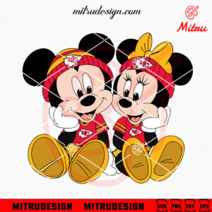 Mickey And Minnie Kansas City Chiefs SVG, PNG, DXF, EPS, Cutting Files