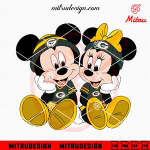 Mickey And Minnie Green Bay Packers SVG, PNG, DXF, EPS, Clipart