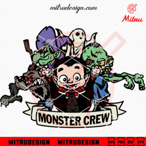 Monster Crew SVG, Cute Kids Halloween SVG, PNG, DXF, EPS, Vector