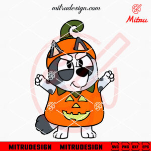 Muffin Bluey Halloween Pumpkin SVG, PNG, DXF, EPS, Digial Download