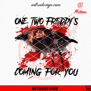 One Two Freddy's Coming For You PNG, Freddy Krueger Peeking PNG, Sublimation