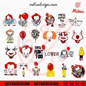 Pennywise Bundle SVG, Georgie Denbrough SVG, IT Movie Halloween SVG, Cut Files