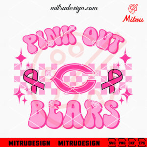 Pink Out Breast Cancer Chicago Bears SVG, PNG, DXF, EPS, Digital Download