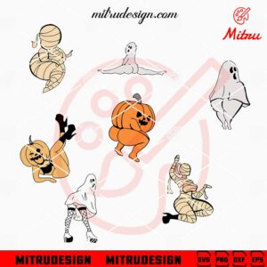 Sexy Ghost Halloween Bundle SVG, Mummy SVG, Pumpkin SVG, PNG, DXF, EPS, Cricut