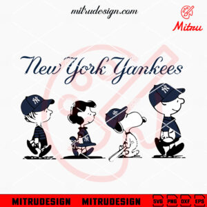 Peanuts Snoopy New York Yankees SVG, Cute Yankees Cartoon SVG, PNG, DXF, EPS