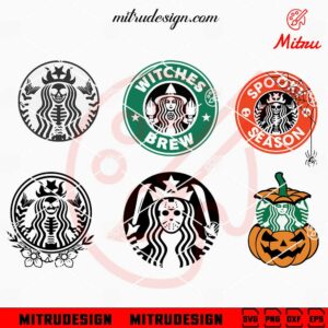 Starbucks Halloween Bundle SVG, Spooky Season SVG, Witches Brew SVG, For Coffee Cup