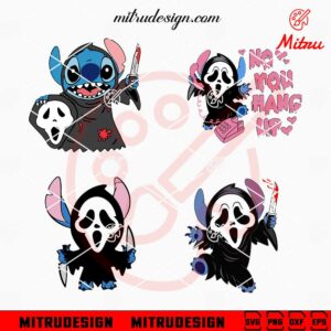 Stitch Ghostface Scream SVG, No You Hang Up Halloween SVG, PNG, DXF, Cricut